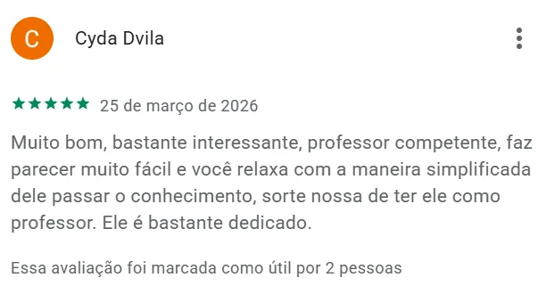 Avaliação de aluno no Google Play