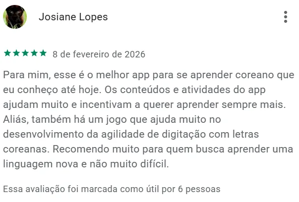 Avaliação de aluno no Google Play