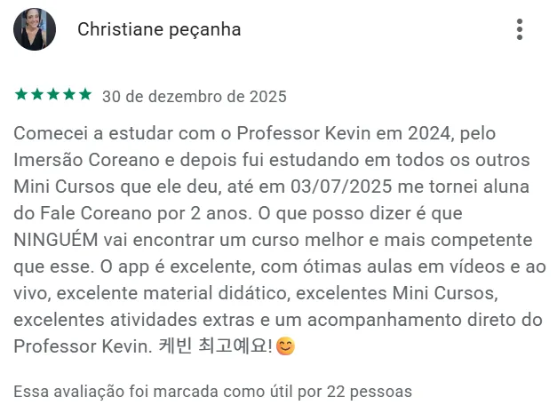 Avaliação de aluno no Google Play
