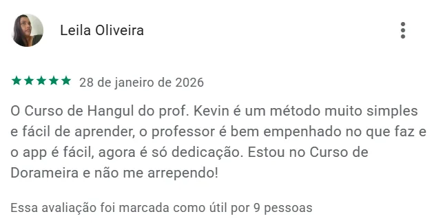 Avaliação de aluno no Google Play