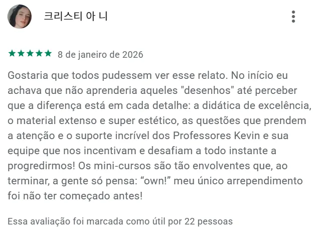 Avaliação de aluno no Google Play